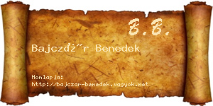 Bajczár Benedek névjegykártya
